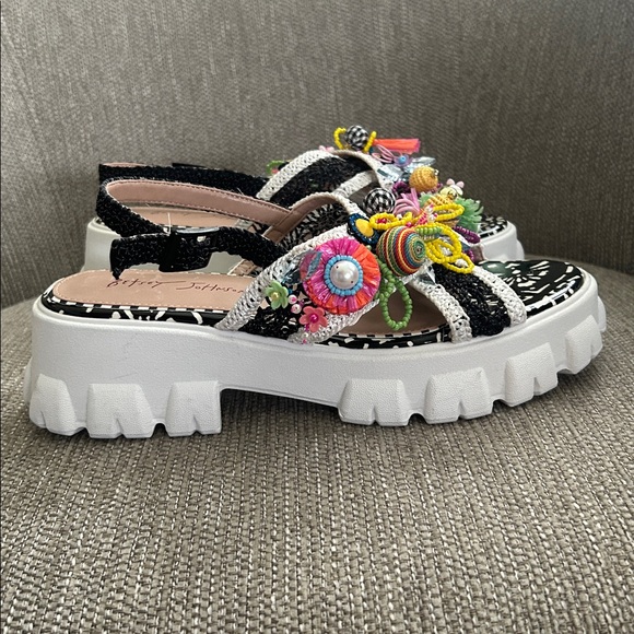 Betsey Johnson Graysen Embellished Platform Lug-Sole Sandals - Picture 3 of 5